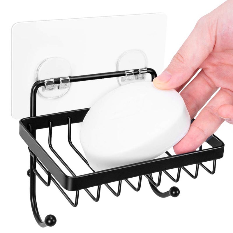 ODesign Soap Dish Sponge Holder with Hook for Bathroom Shower Kitchen Wall Mounted Rustproof Stainless Steel - Image 2